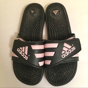 pink adidas adissage sandals